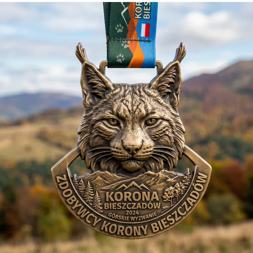 Medal Korony — głowa strażnika, lany brąz